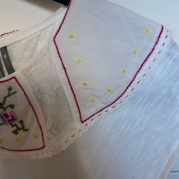 Anthropologie floral embroidered collared tee - Picture 8 of 8